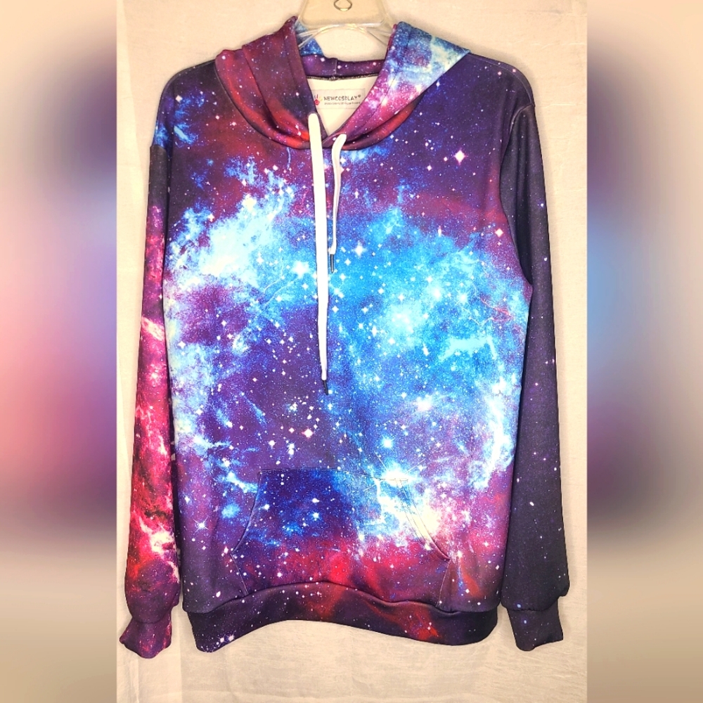 Galaxy Print Hoodie size L/XL Never worn!
